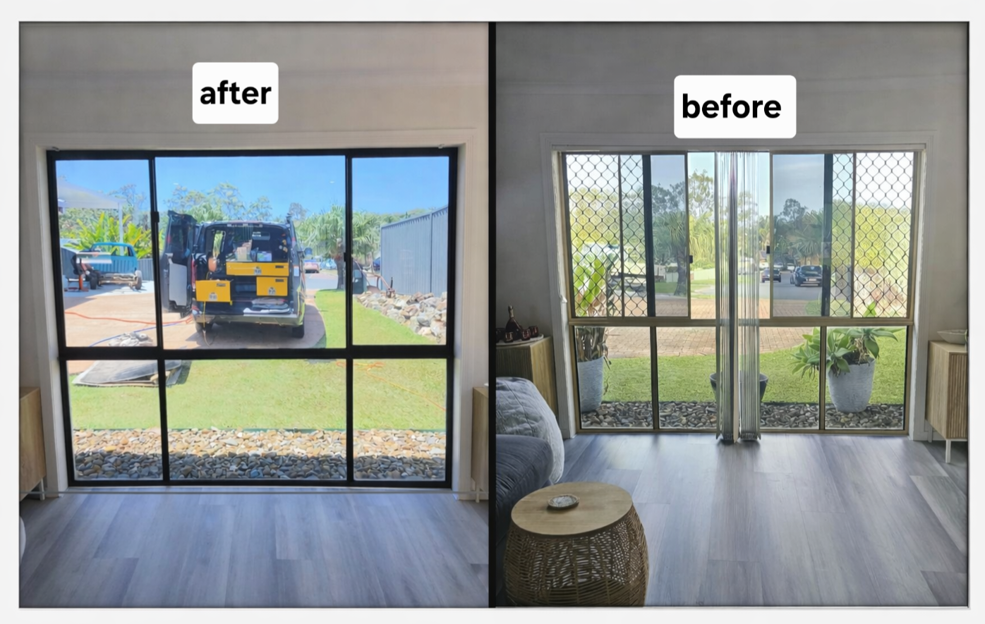 Spray painting before and after in Parkwood 