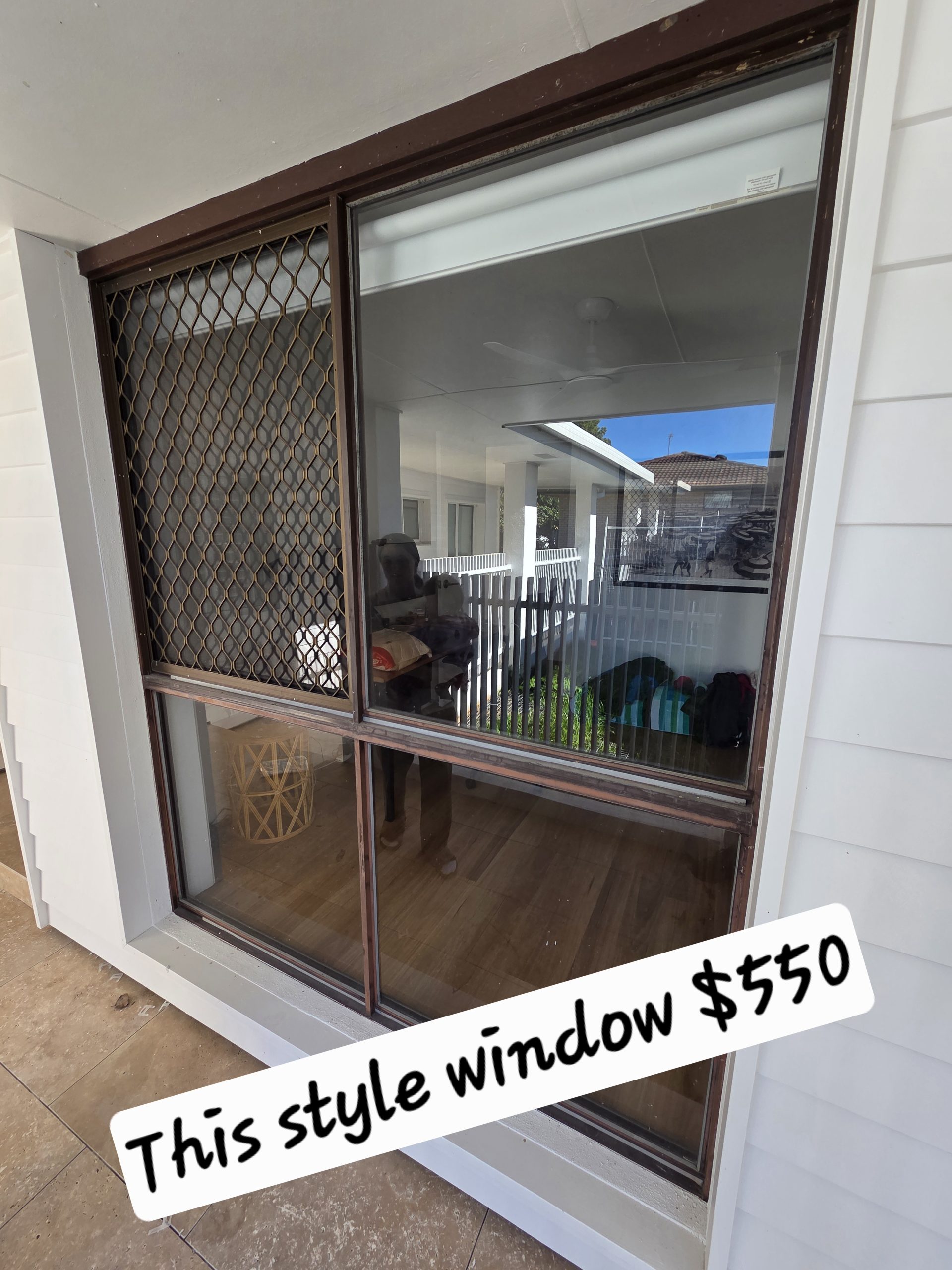 Aluminium Window painting prices 2026 $550 example